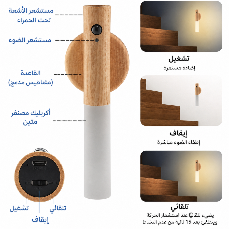 Smart Motion Sensor LED Wall Light